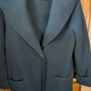 Women's Blue Wool Coat